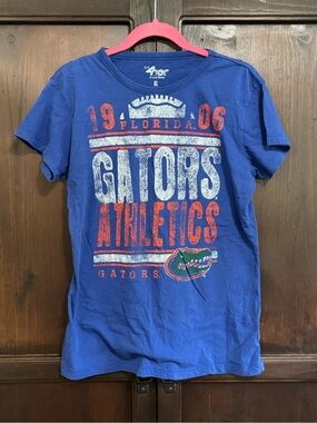 Florida Gators T Shirt Blue Athletic College Graphic Tee by 4Her size XL Sporty